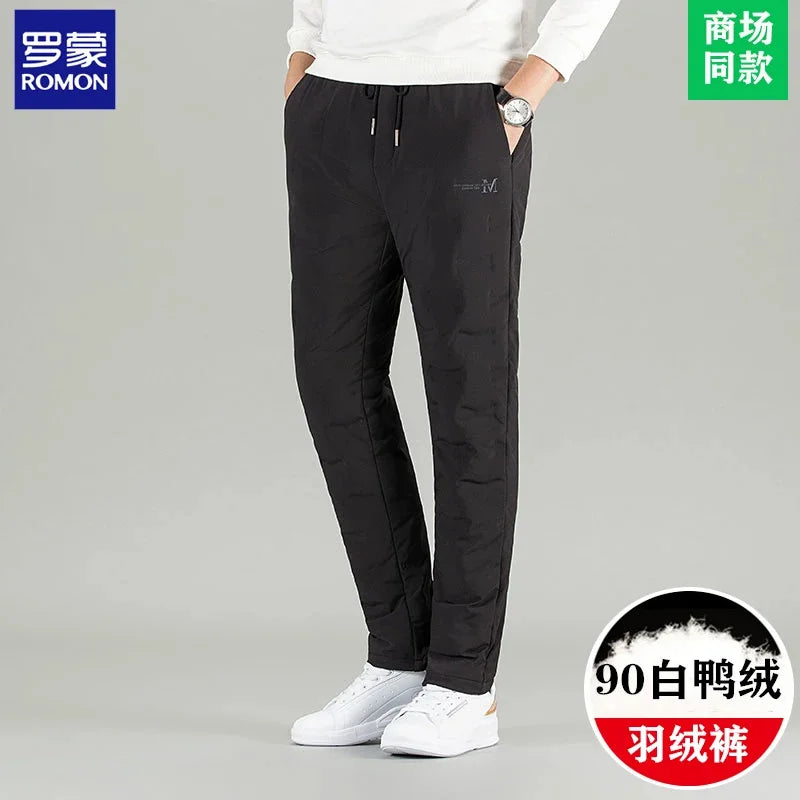 High End Down Pants for Men 90% White