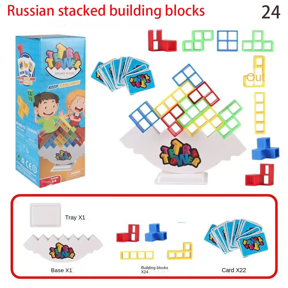 Balance Stacking Board Bricks Kids Adults Tower Block