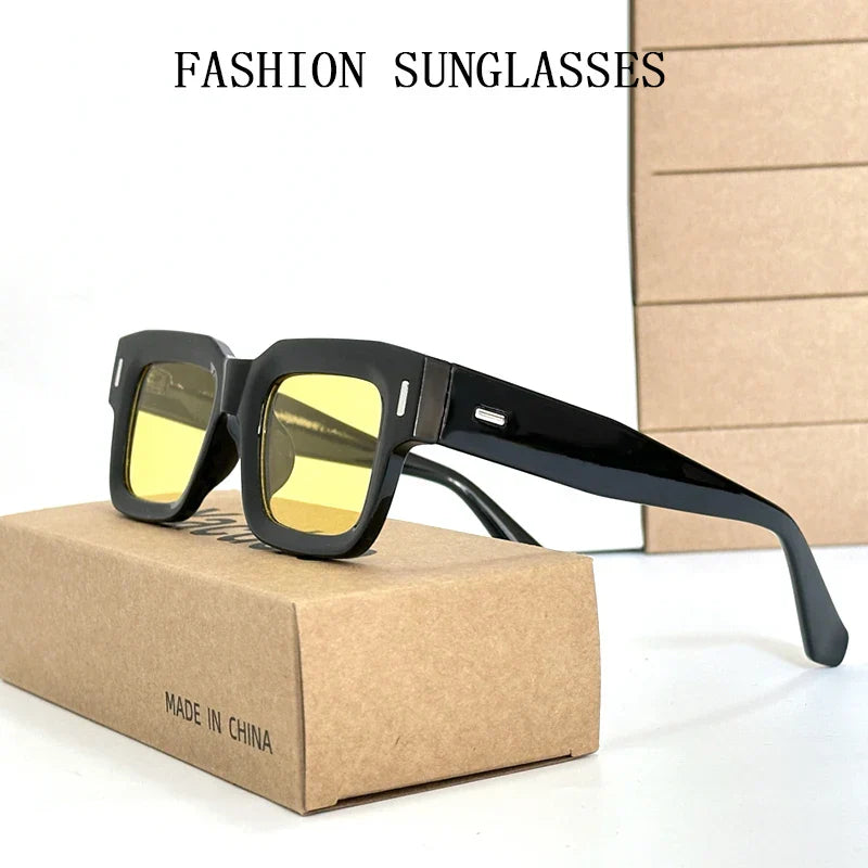 2024 New Square Sunglasses For Men Vintage Fashion