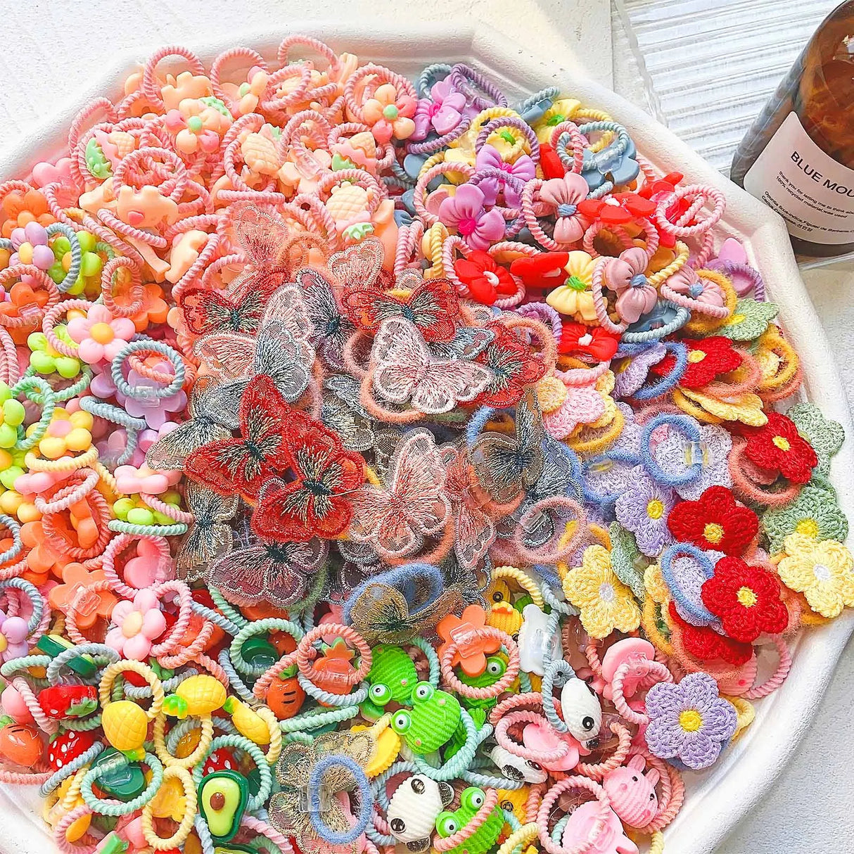 10Pcs/Set New Cute Bowknot Headbands Newborn Girls Elastic