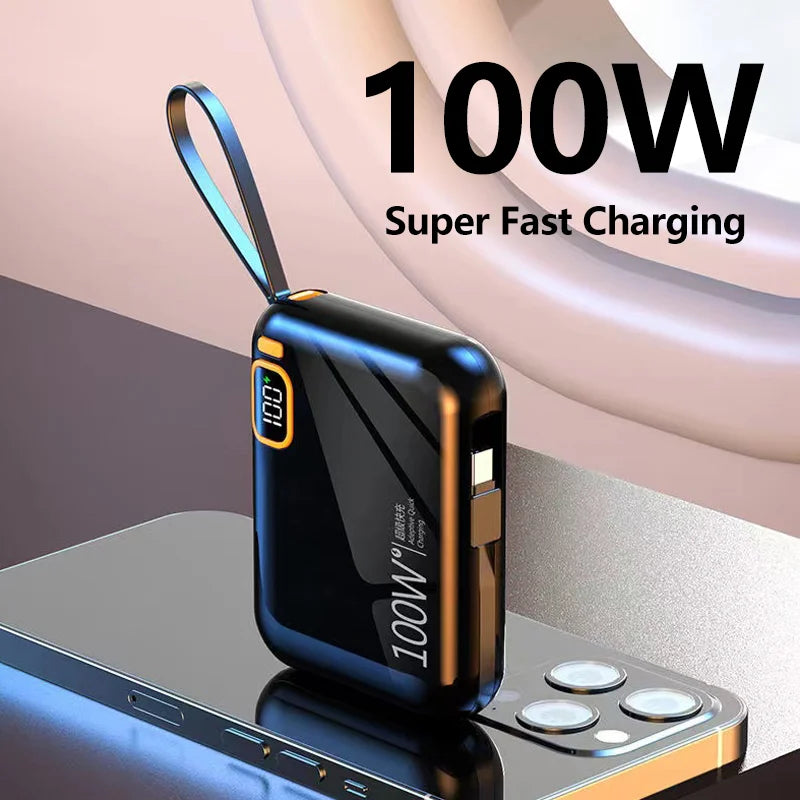 30000mah Portable Power Bank PD100W Detachable USB to
