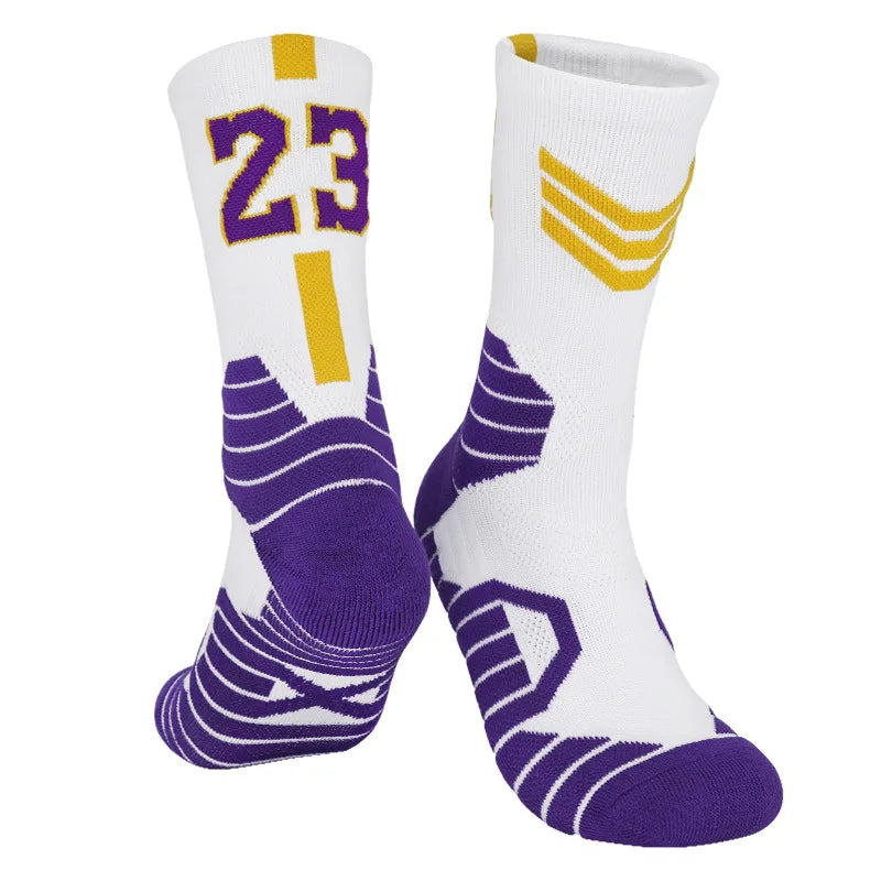 5 Pairs Men's Athletic Crew Socks Performance