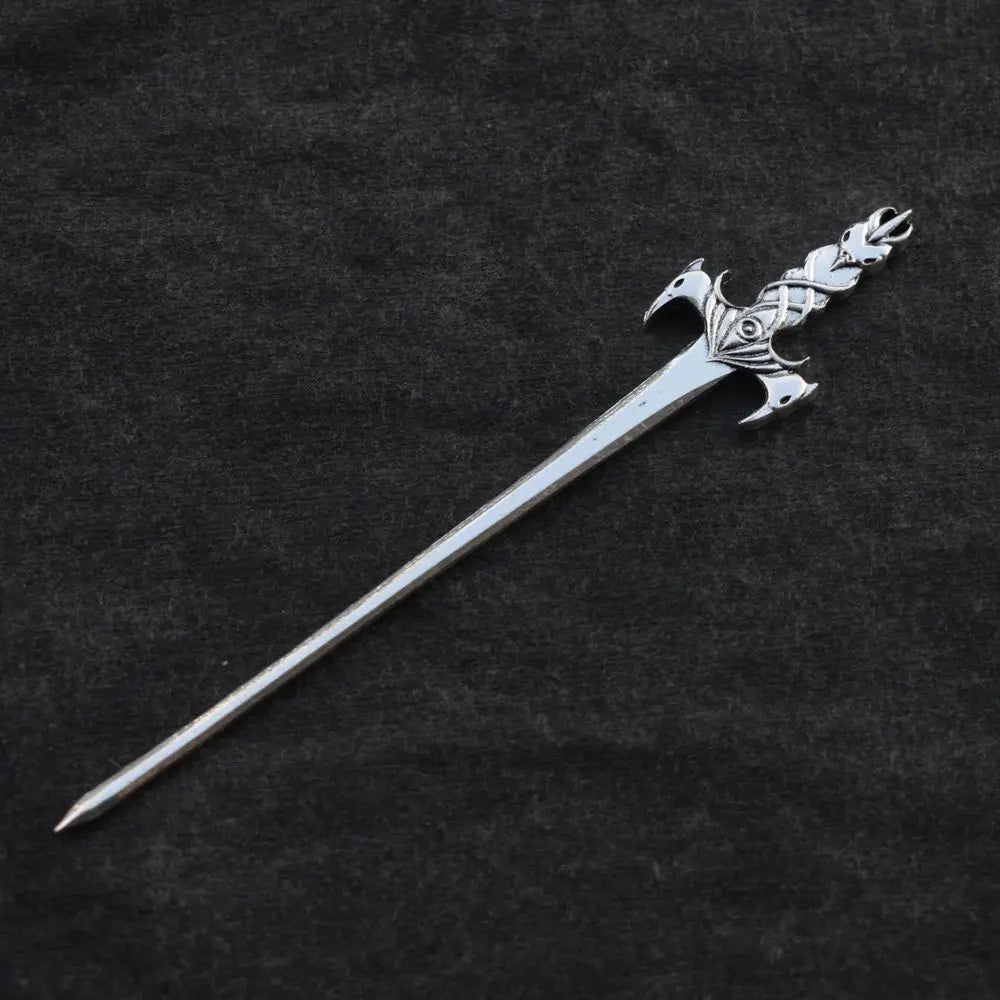 16cm Witch skull Hair Stick sword woman hair