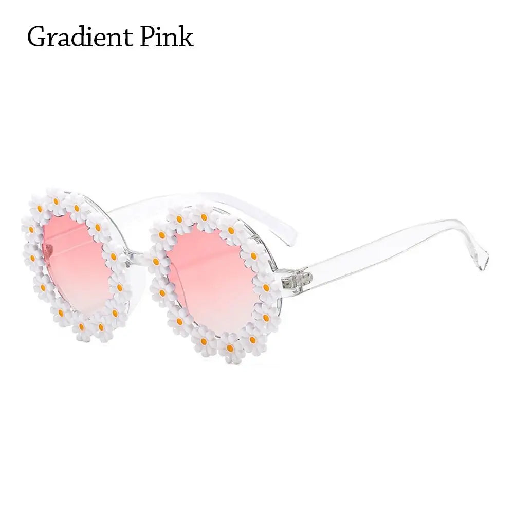 Fashion Retro Daisy Sunglasses for Women Round Flower