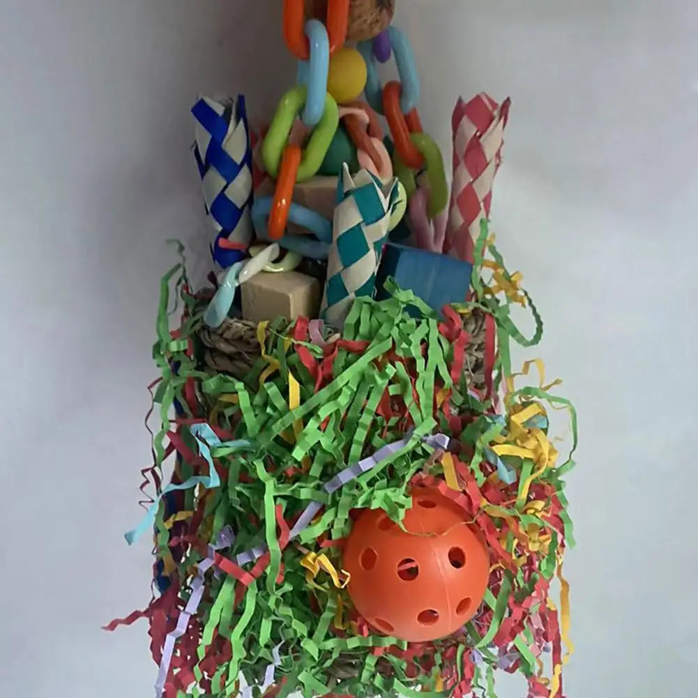 Bird Parrot Hanging Chew Toys Colorful Molar Treats
