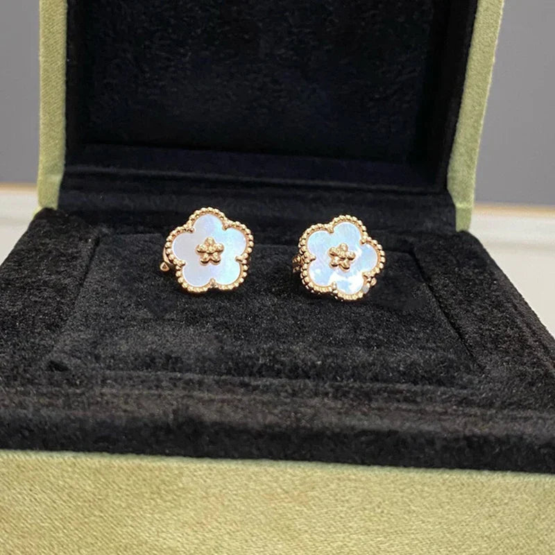 Hot Sale 925 Sterling Silver White Mother-of-pearl Plum
