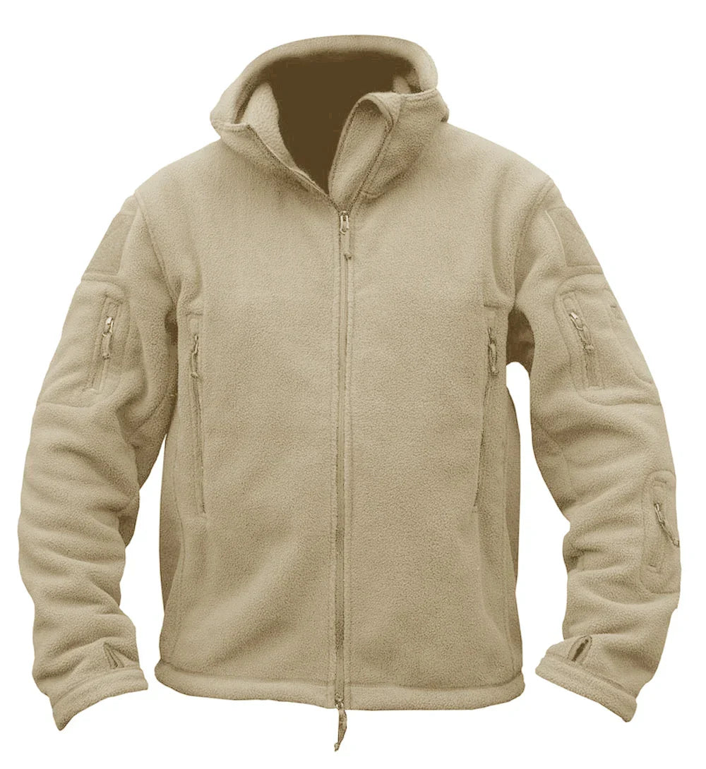 TACVASEN Winter Hooded Fleece Jackets Mens Zipper Pockets