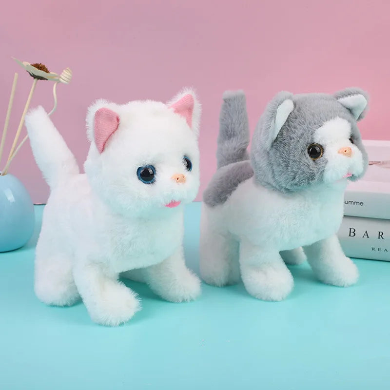 New Walking Kitty Plush Toy Electric Interactive Cat
