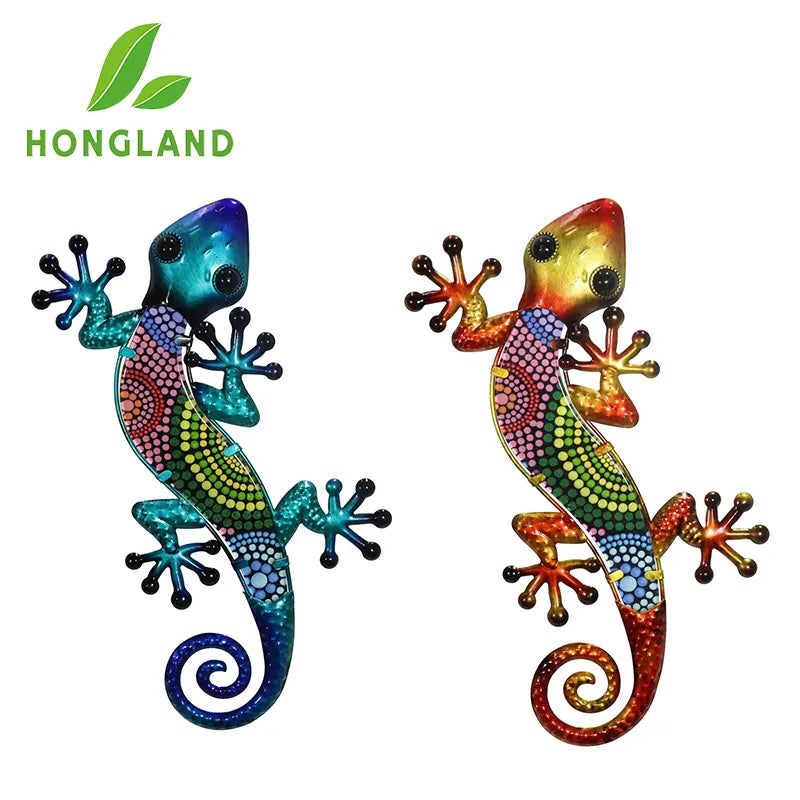 HONGLAND Metal Gecko Wall Art 2 Pack 15