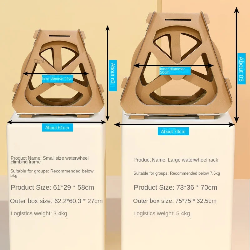 Water Wheel Ferris Wheel Corrugated Paper Cat Scratch