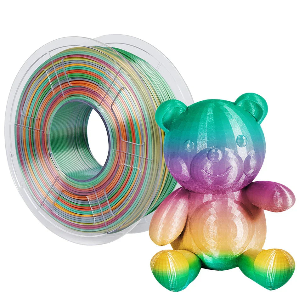 Silk Colorful 3D Printer Filament PLA Rainbow 3D