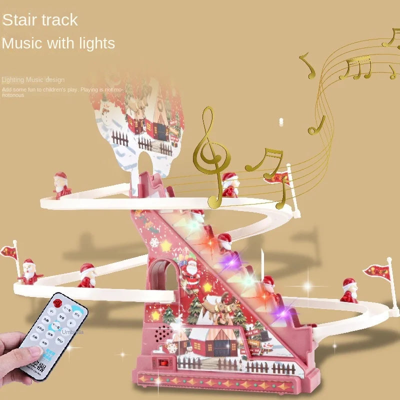 New Santa Claus Climbing Stairs Early Education Electric