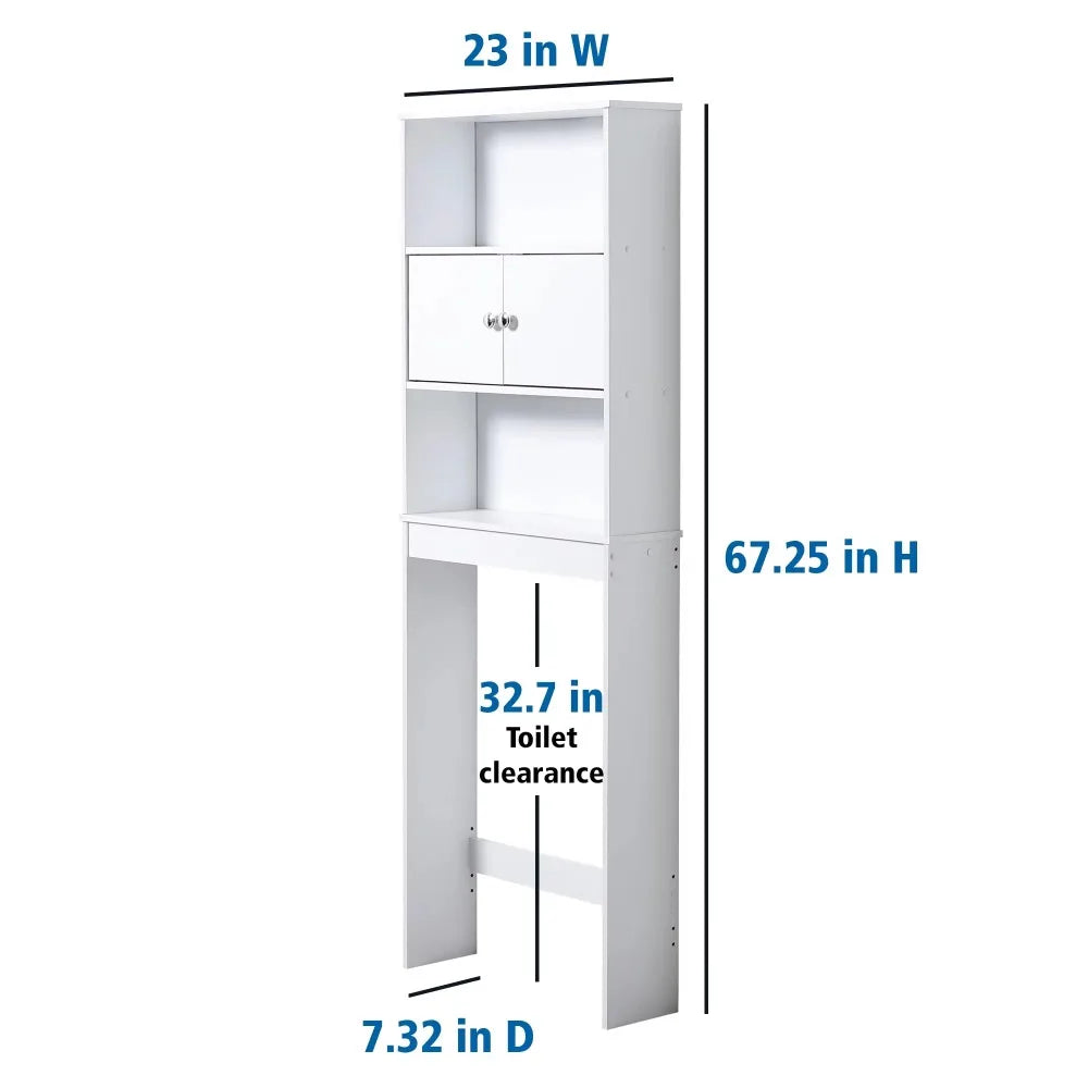 Mainstays 3-Shelf Bathroom Space Saver Cabinet, White, 23