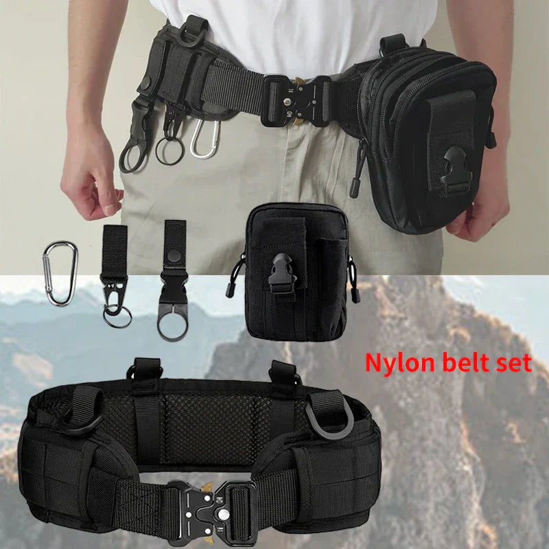 Men's Waist Belt Set Military Outdoor Hunting Tactical
