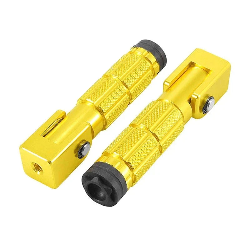 1 Pair 90° Folding Motorcycle Footpegs - M10 Front Rear Footrest