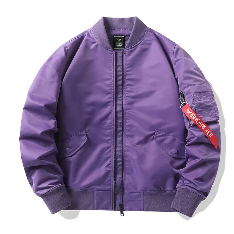 Mens Bomber Jacket Aviator Jackets Pilot Male Outwear