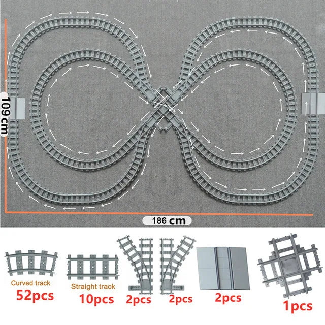 City Train Tracks Forked Flexible Railway Bridge Rail