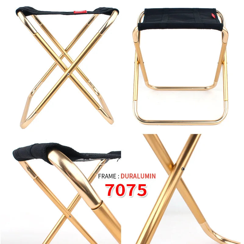 Folding Stool Large 7075 Aluminum Alloy Outdoor Portable