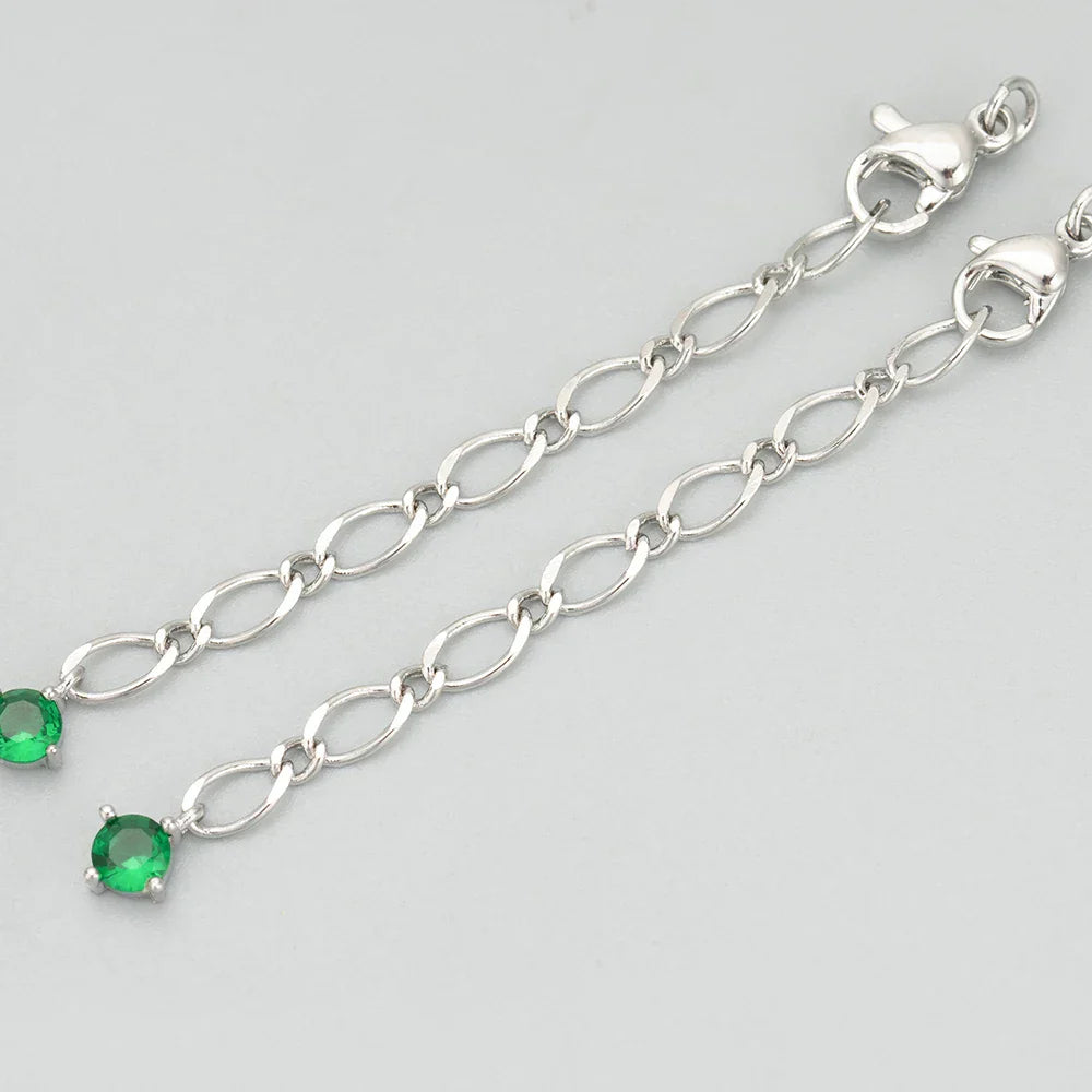 GUFEATHER MC68,jewelry accessories,18k gold rhodium plated,copper,zircon,nickel free,jewelry making,extended