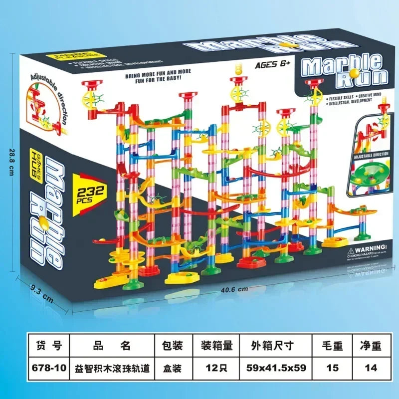 45-232PCS Marble Run Race Building Blocks Track Ball
