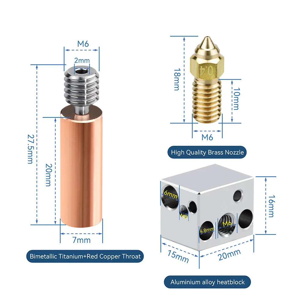 Neptune 4 Hotend Kit Upgraded Kit Bimetal Nozzle