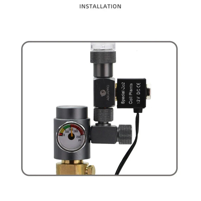 AQUAPRO CO2 Solenoid Valve 12V Pressure Regulator Aquatic