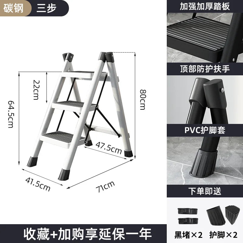 Indoor Climbing Kitchen Stool Multifunctional Ladder Chair Stable