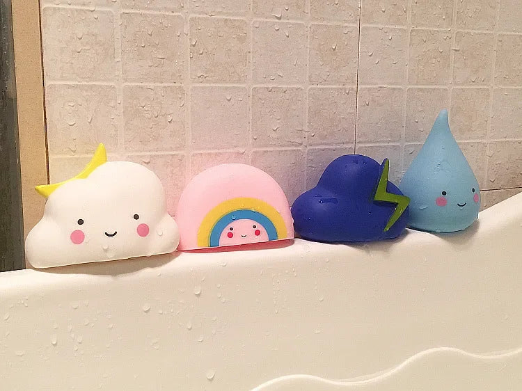 4pc/set Infants Shower Cartoon Animal Toys Baby Tub