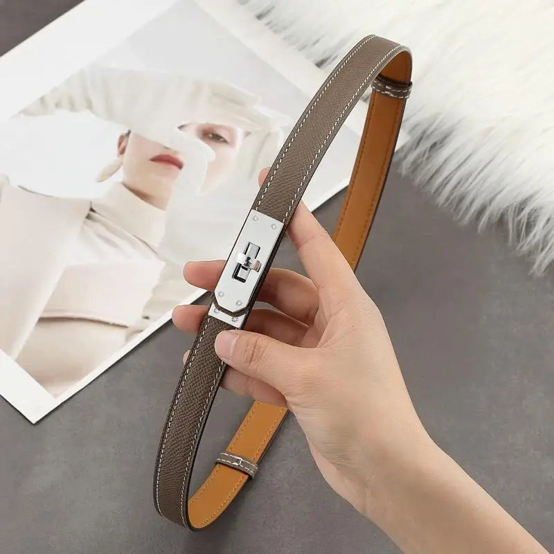 High Quality Ladies Girls Leather 1.8cm Designered Women