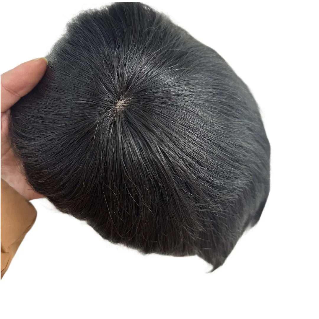 Prosthetic Hair Male 100% Human Hair Toupee Wigs