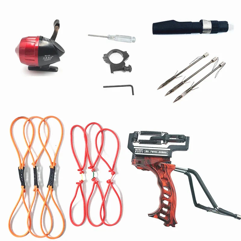 Powerful Hunting Metal Slingshot Double Spring Design Fishing