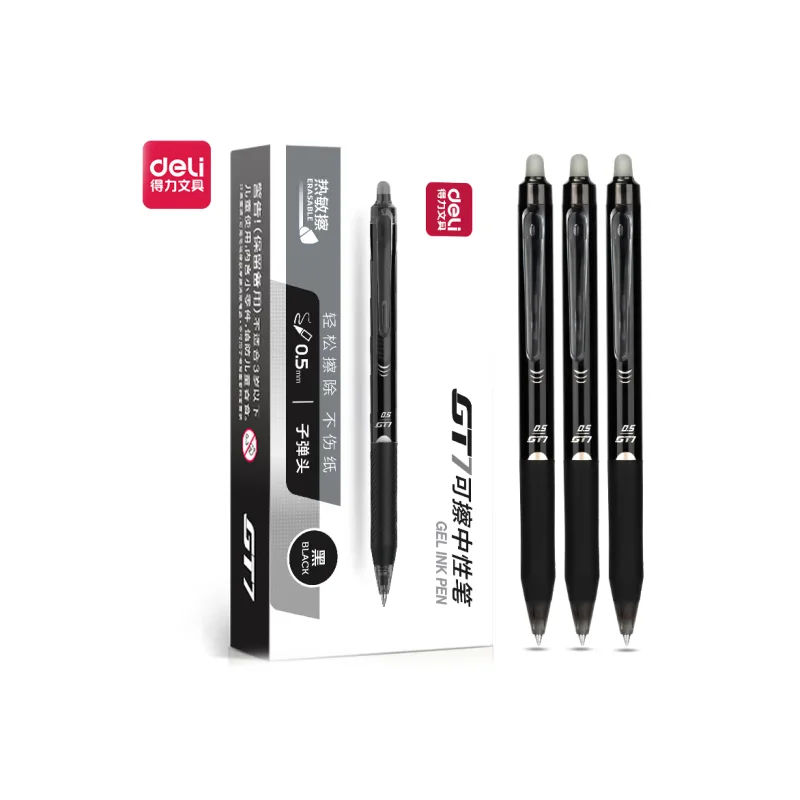 Deli 12Pcs Erasable Neutral Pens 0.5mm Gel Pens