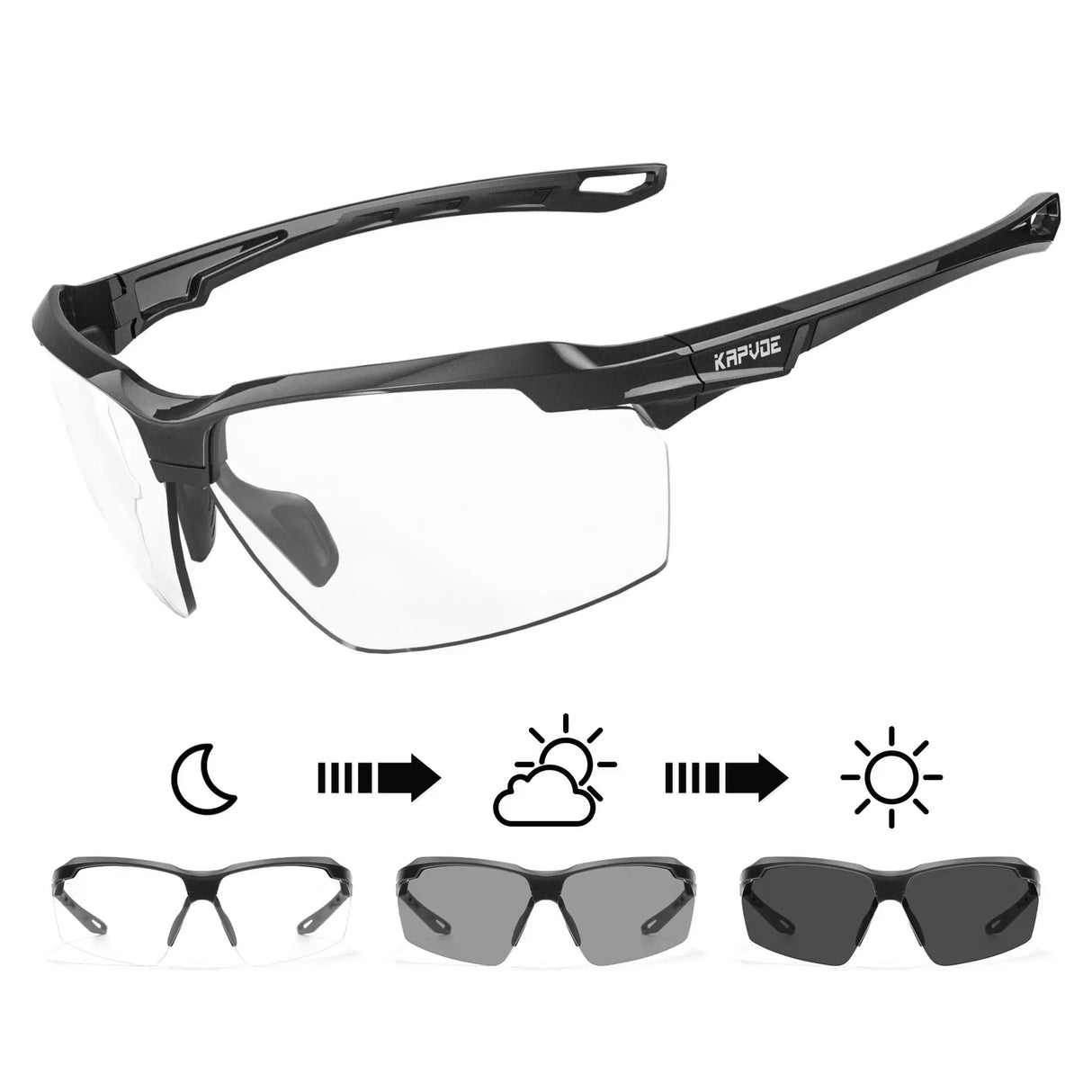 Kapvoe Photochromic Sunglasses Fashion Luxury Sunglasses for Driving