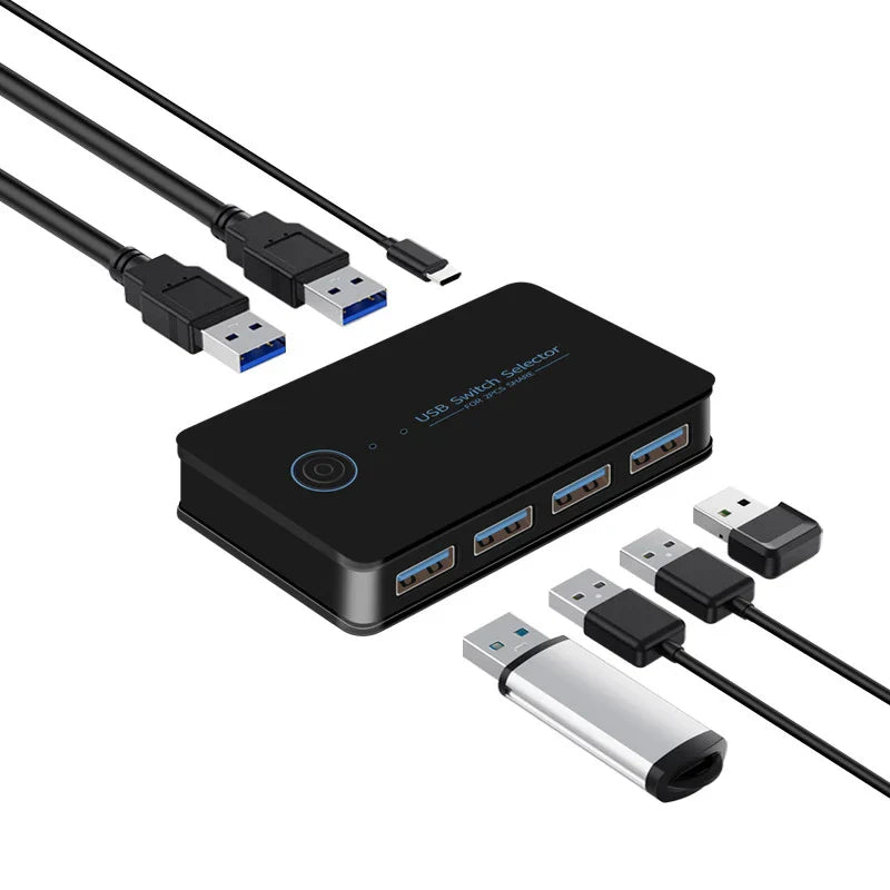 USB 3.0 KVM Switch USB Shared Switcher 2