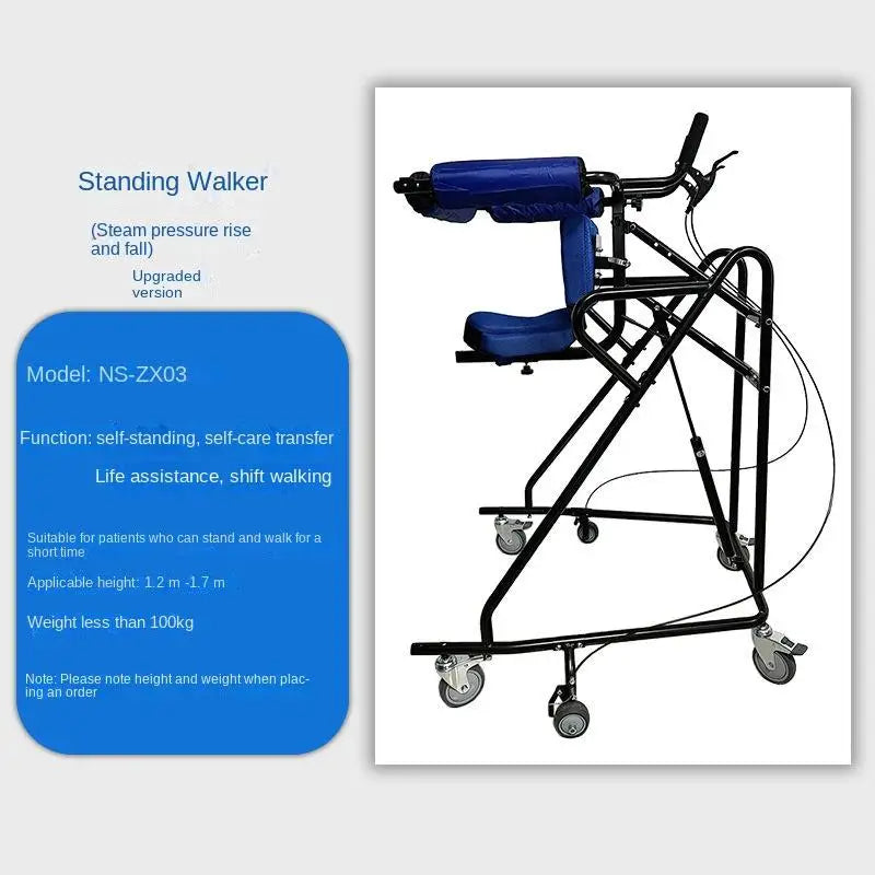 Elderly Walker with Four-Wheel Mobility Aids Stroke Hemiplegia