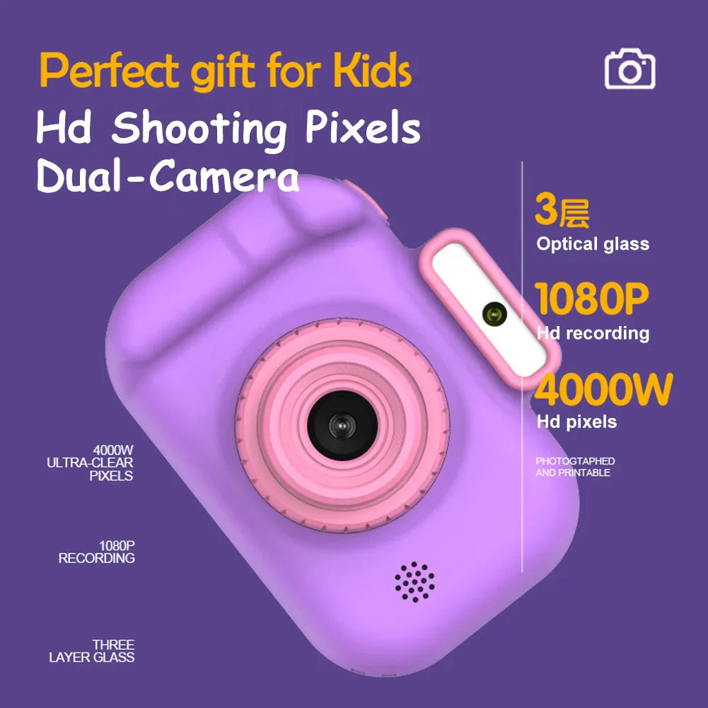Children Camera Selfie 4000W Pixels 1080P HD Screen
