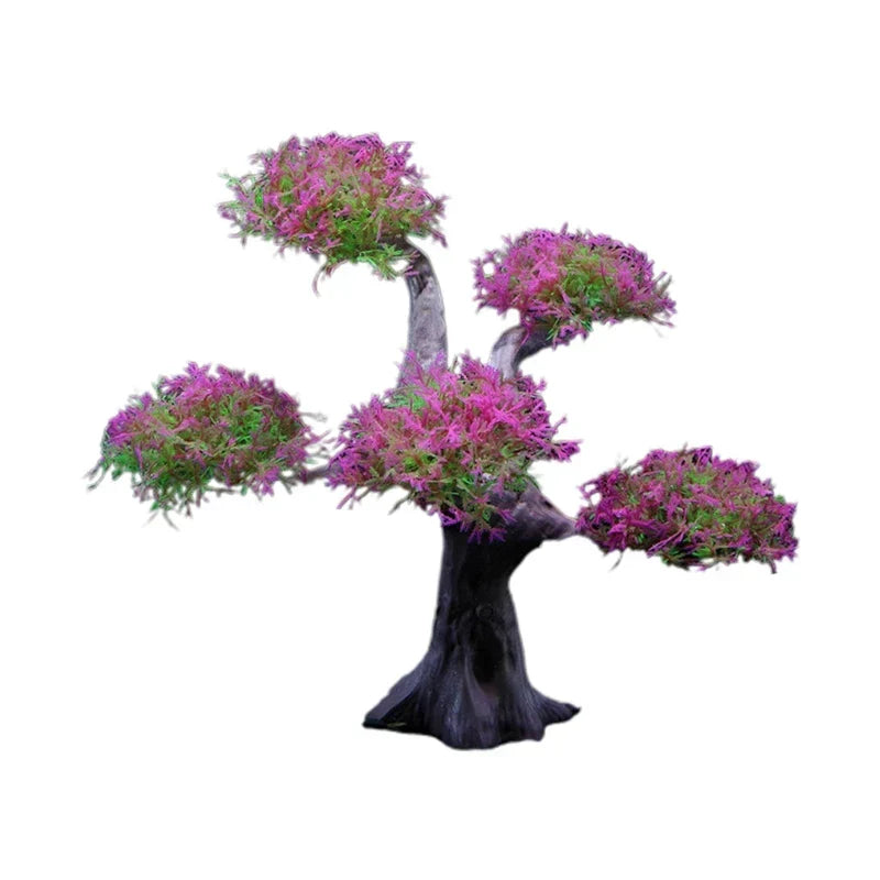 Green Artificial Tree for Aqua-Terrariums Plant Fish Bowl