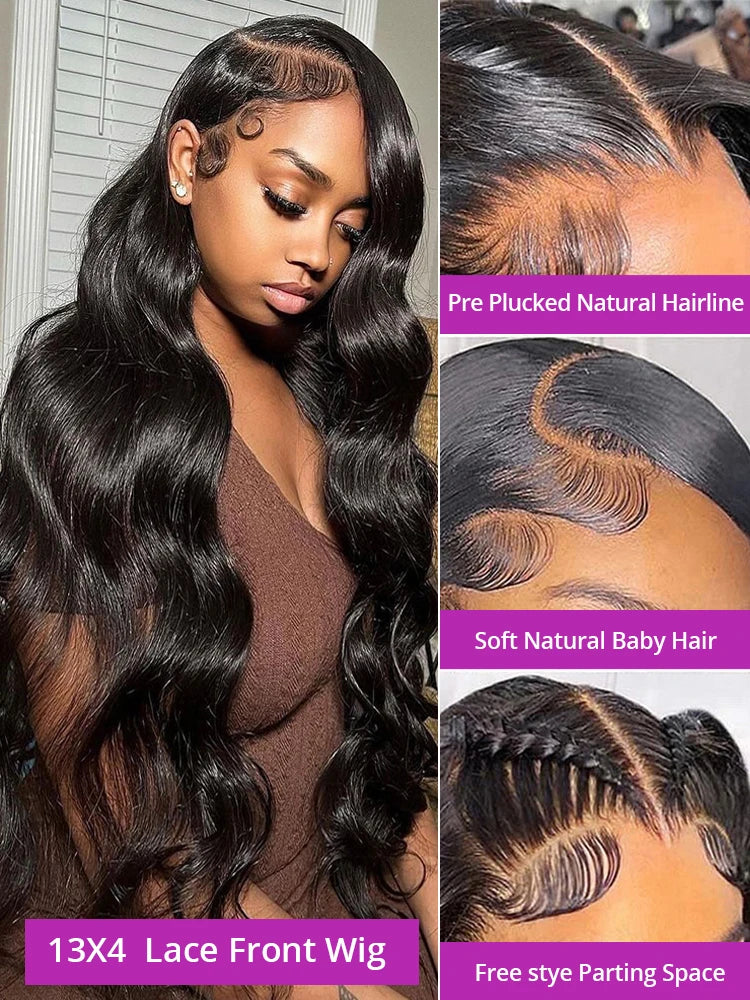 30 40 Inch Body Wave 13x6 HD Lace