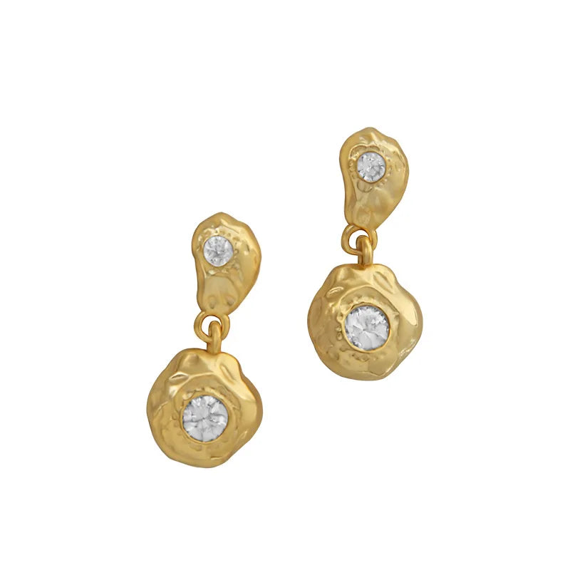 F.I.N.S Genuine 925 Sterling Silver Geometric Irregular Uneven