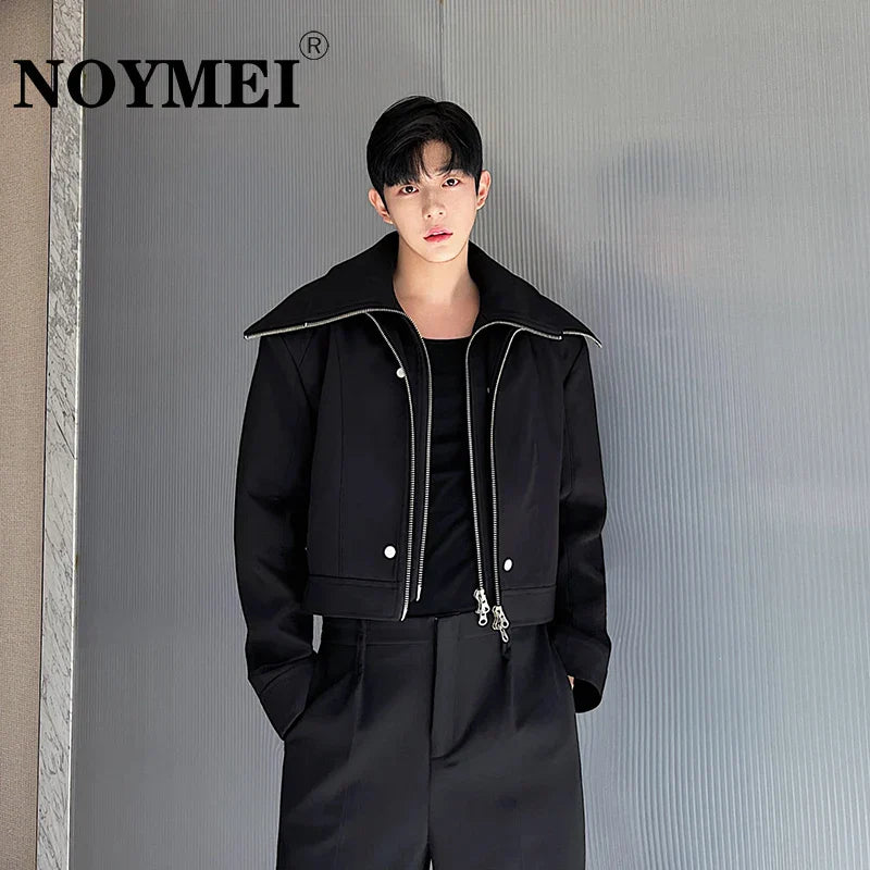 NOYMEI Short Coat Black Deconstructed Design Black Short