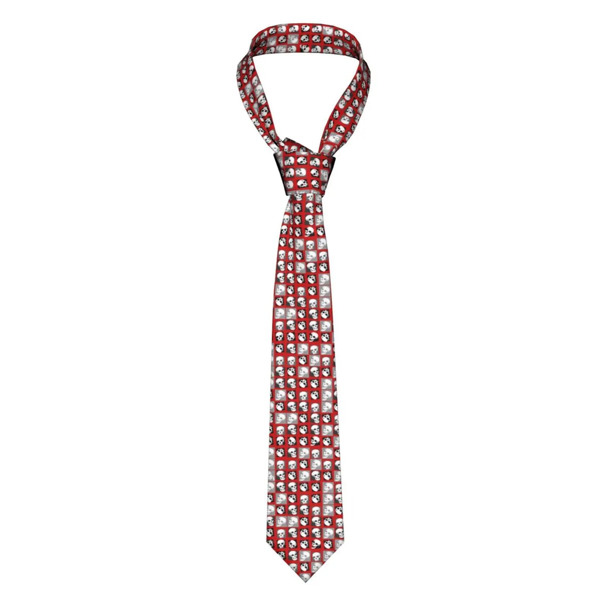 Mens Tie Classic Skinny Haloween Scary Skull Neckties