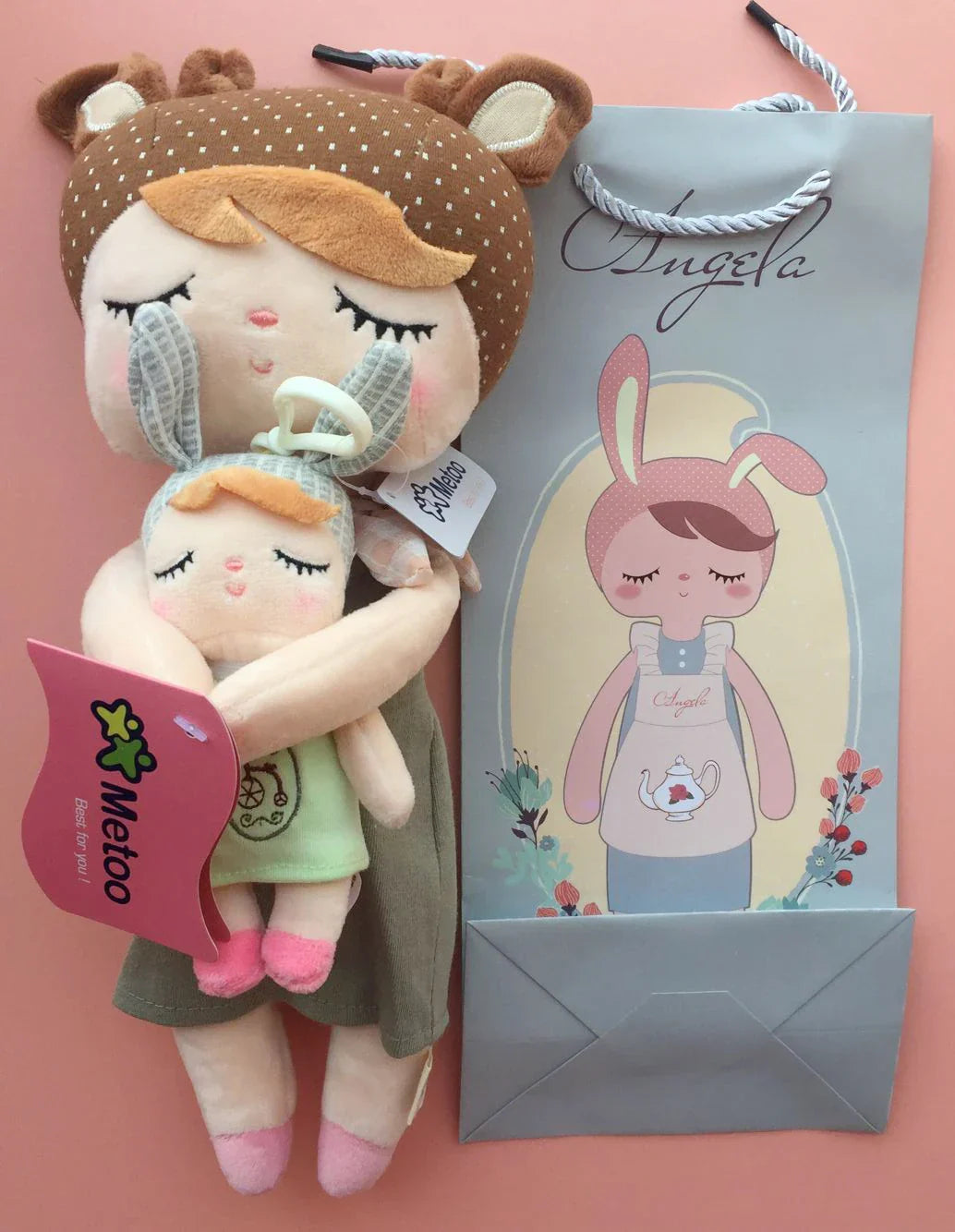 Metoo Doll Stuffed Toys Kawaii Mother and Kid