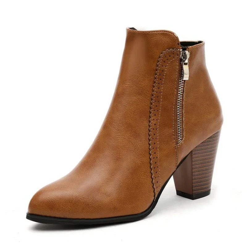 Ankle Boots Women's Fashion Coarse Heel Short Boots