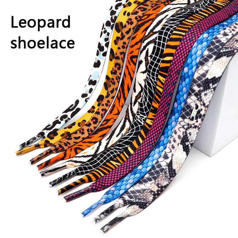 Animal Pattern Shoelaces Flat AF1AJ Sneakers Shoe laces