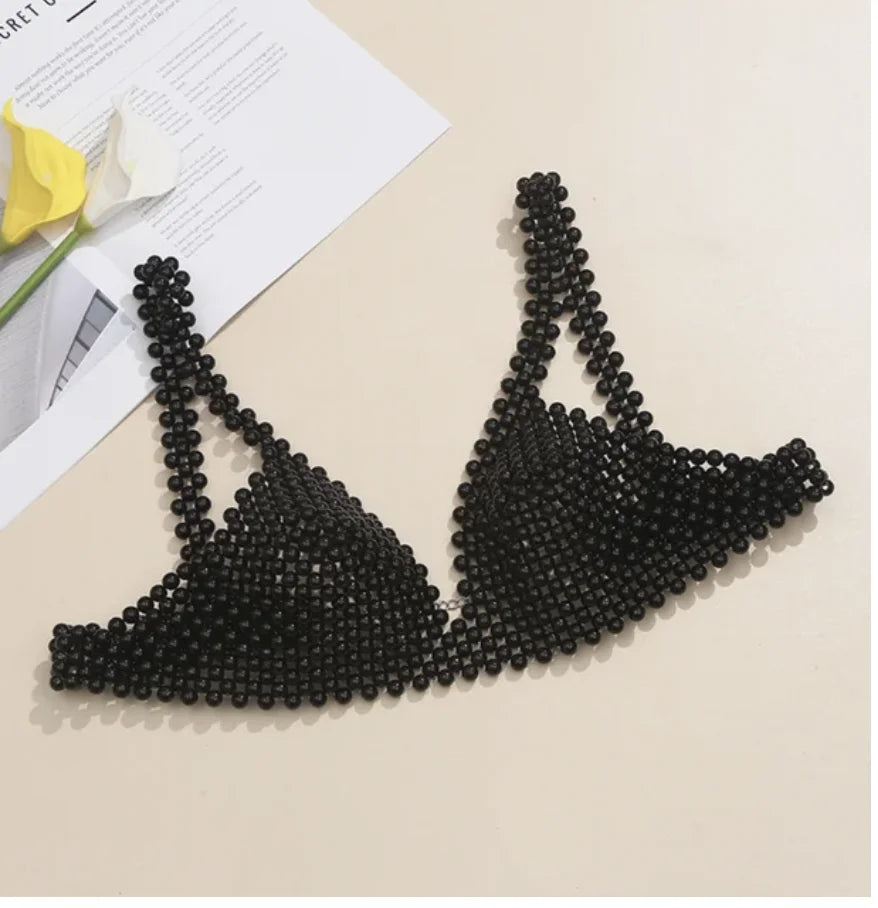 Body Chain Jewelry Pearl Sexy Beaded Collar Shoulder