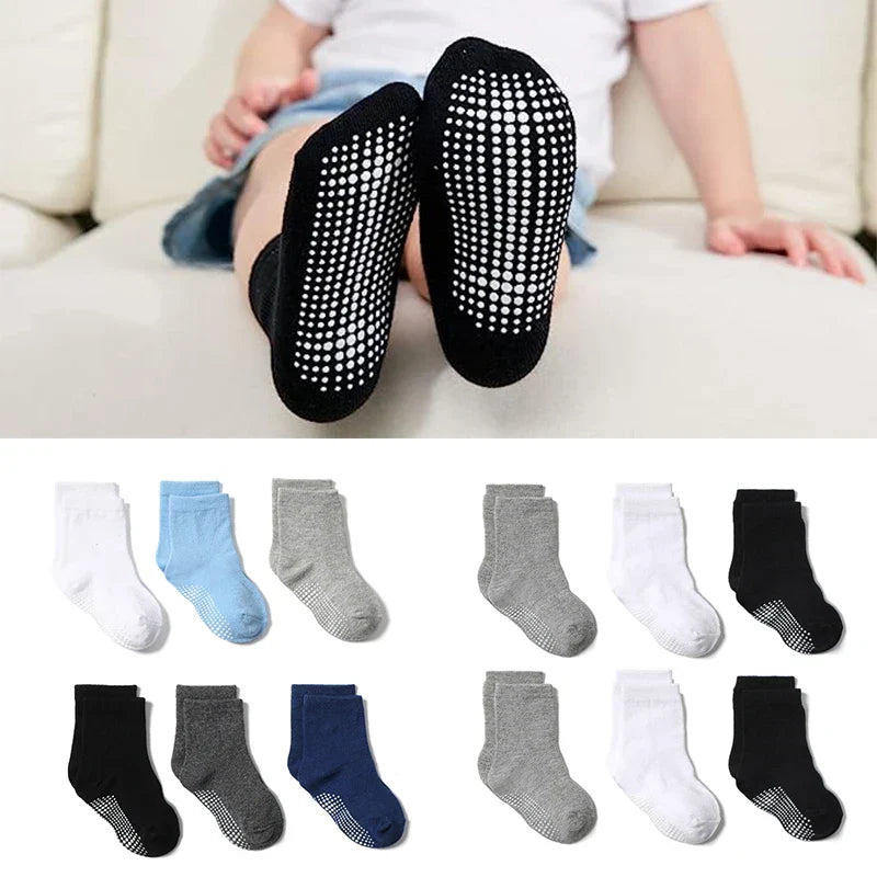 6 Pairs/Lot Fashion Children Socks Grip Crew Socks