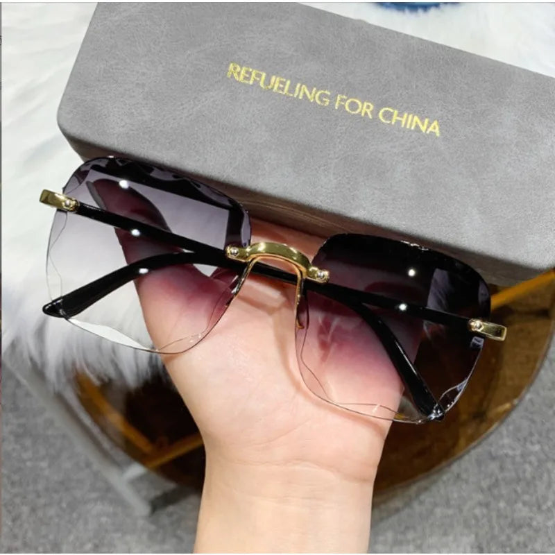 2024 New Frameless Cut Edge Sunglasses Fashion Summer