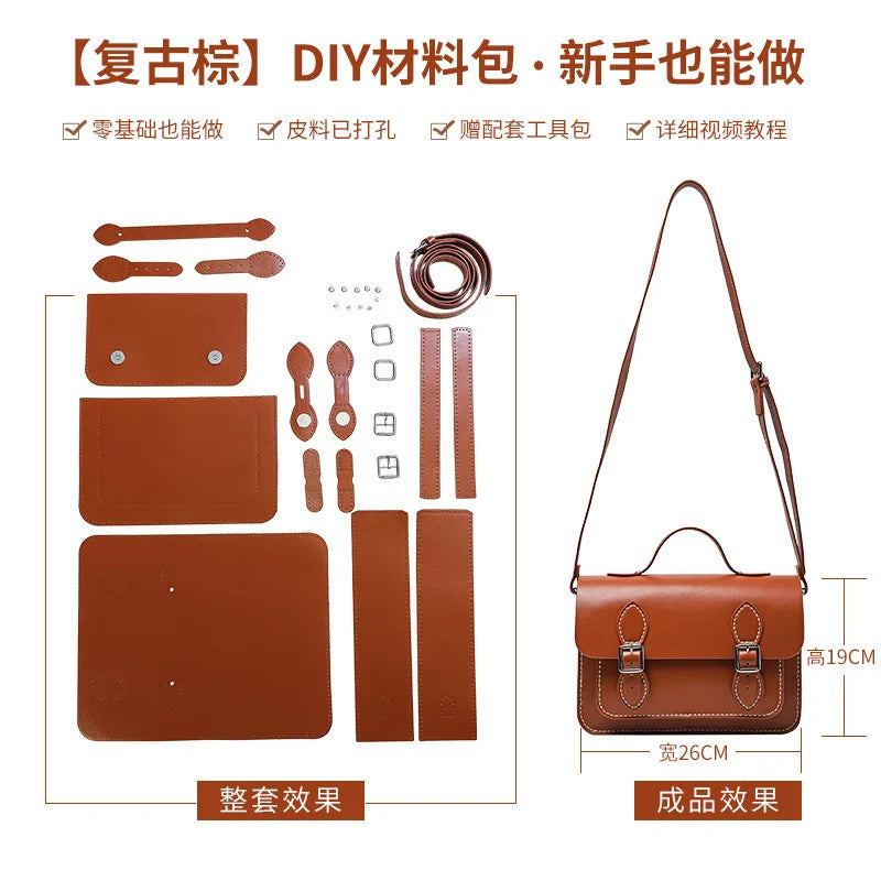 DIY Handwoven Cowhide Bag Gifts To Girlfriend Handsewn
