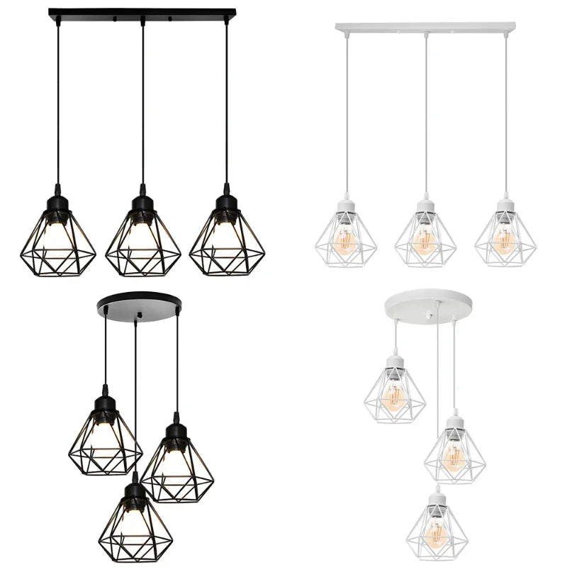 Nordic creative iron single head chandelier simple modern