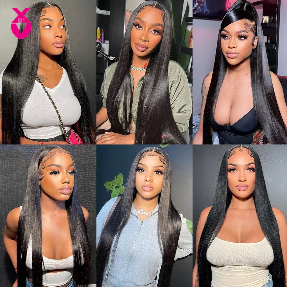Bone Straight Lace Front Wigs Human Hair HD